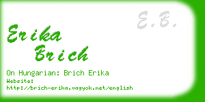 erika brich business card